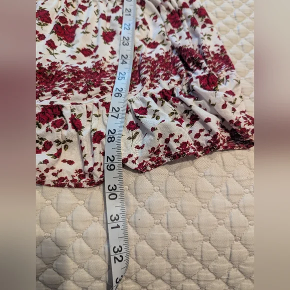 BRANDY MELVILLE Gaby Red Roses Sun Dress One Size - Picture 7 of 9